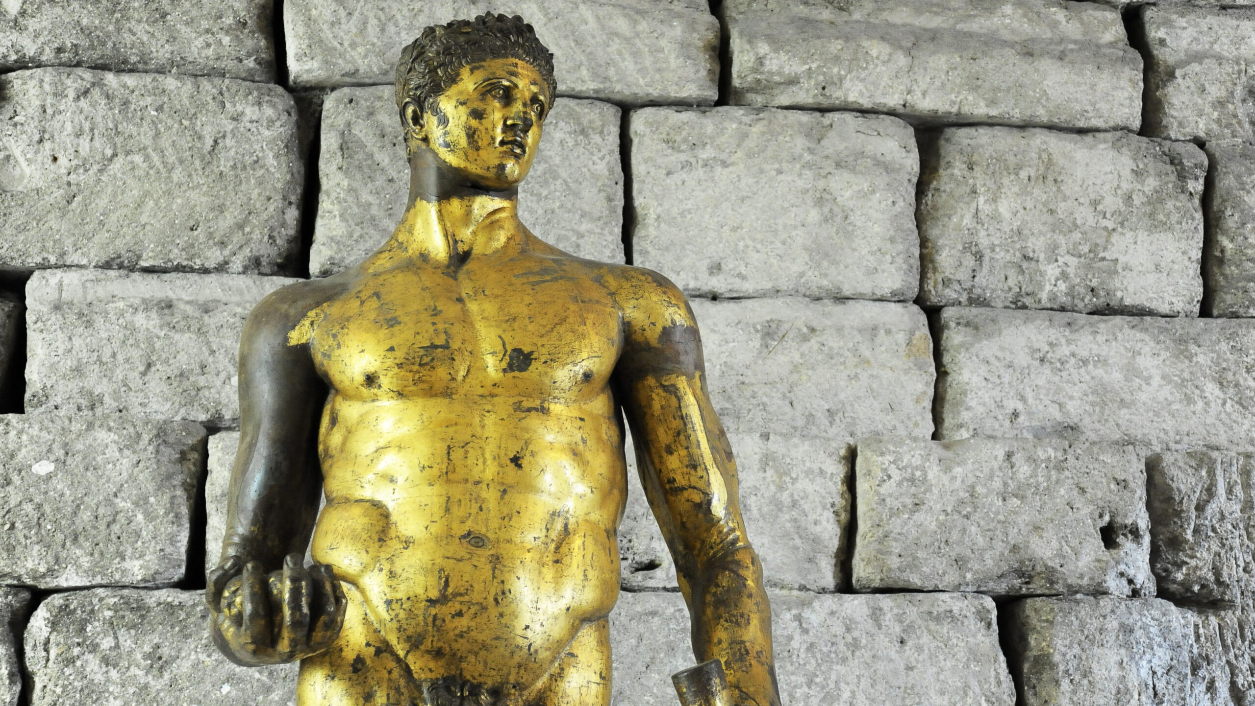 Heracles statue in the most important museum of Rome. Rome, Italy.